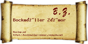 Bockmüller Zámor névjegykártya